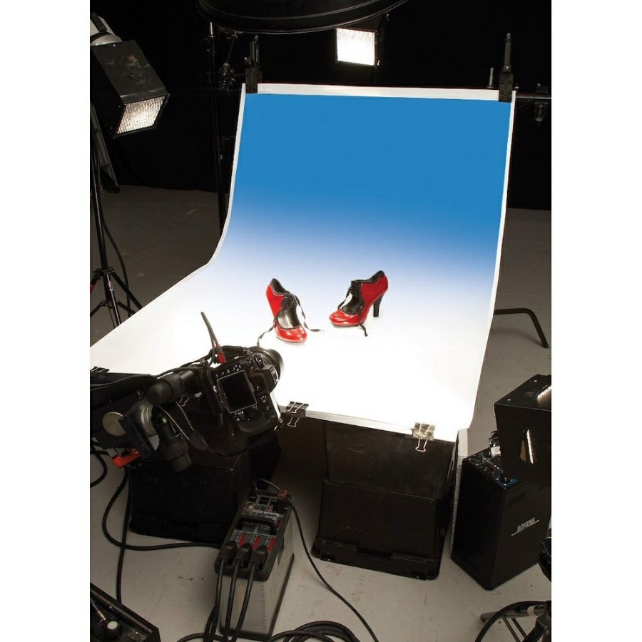 PHOTO & VIDEO BACKGROUNDS Manfrotto | Colorama Colorgrad Background Pvc 110X170Cm White/Blue