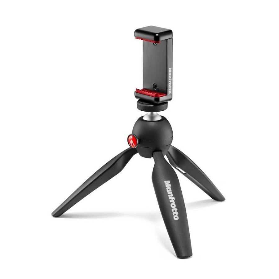 SMARTPHONES, ACTION CAMERAS & DRONES Manfrotto | Pixi Mini Tripod With Smartphone Clamp Black (Made In Italy)