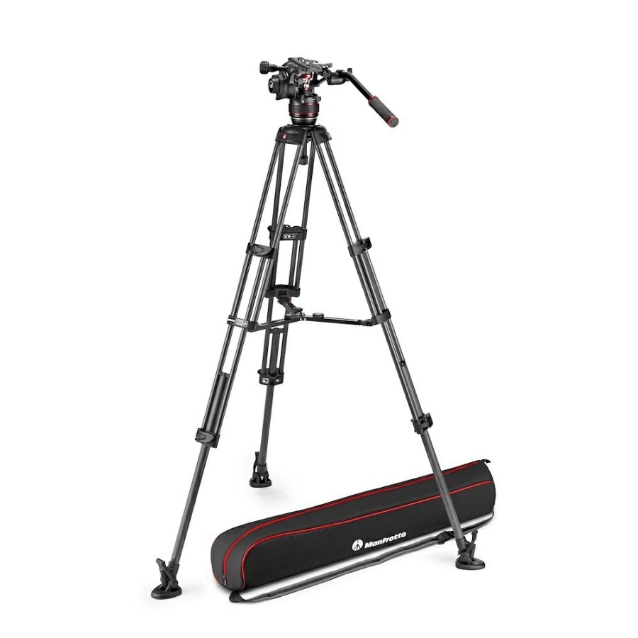 Video tripods Manfrotto | Nitrotech 608 Video Head, Cf Twin Leg Tripod Ms