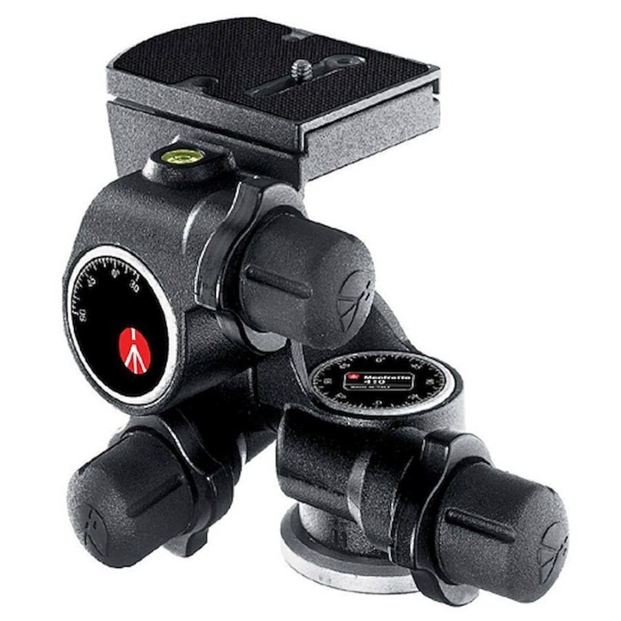 CAMERA Manfrotto | 410 Junior Geared Tripod Head, Easy To Use Ergonomic Knobs