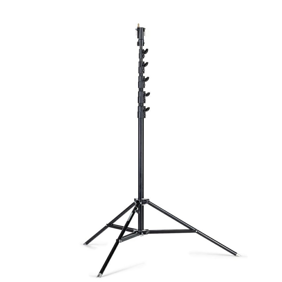 STANDS, ARMS AND CLAMPS Manfrotto | 6-Sections High Super Stand 1 Levelling Leg Black Aluminium