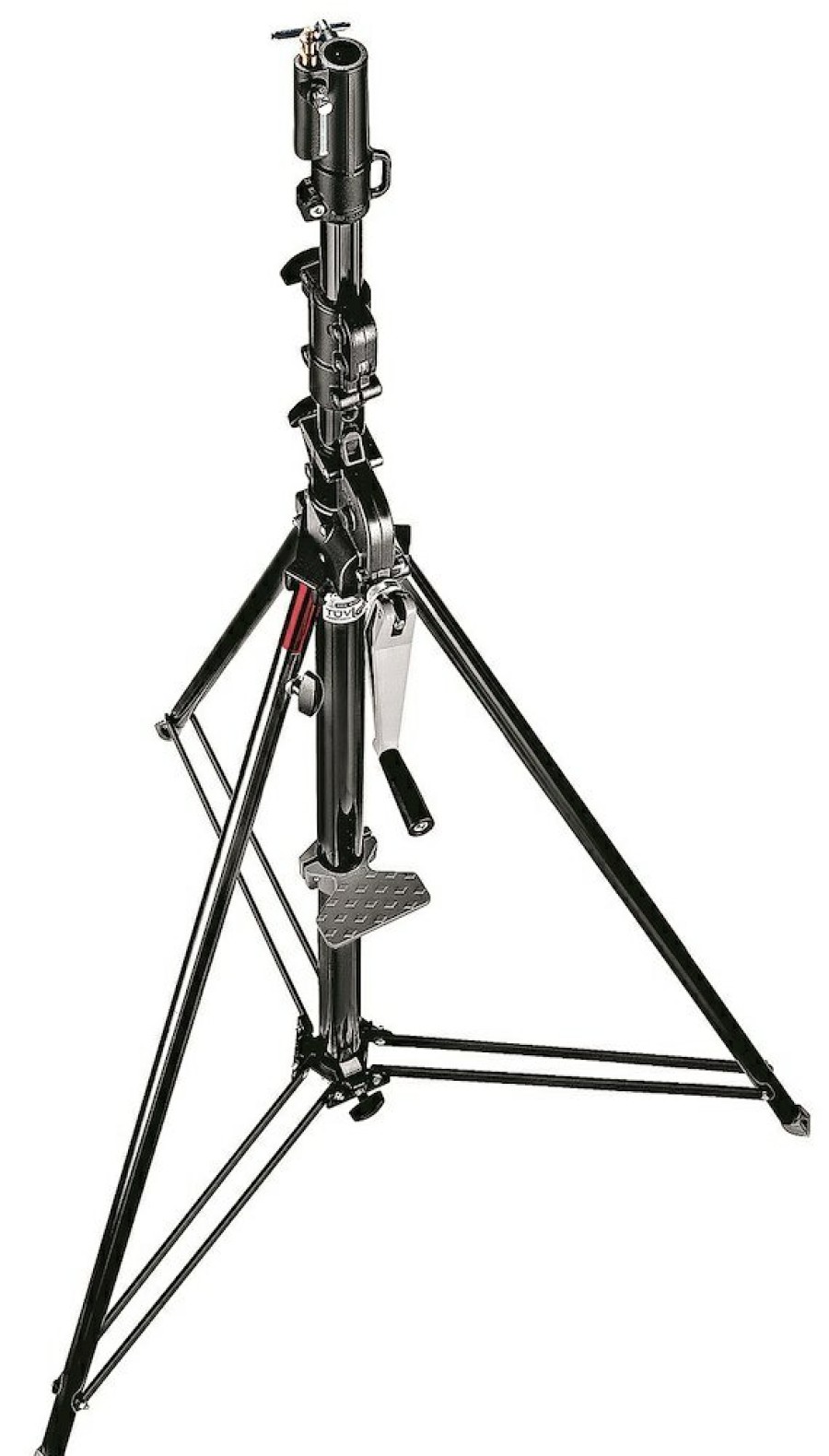 PHOTOGRAPHIC STYLE Manfrotto | Geared Wind-Up Stand With Safety Release Cable, Black Chrome