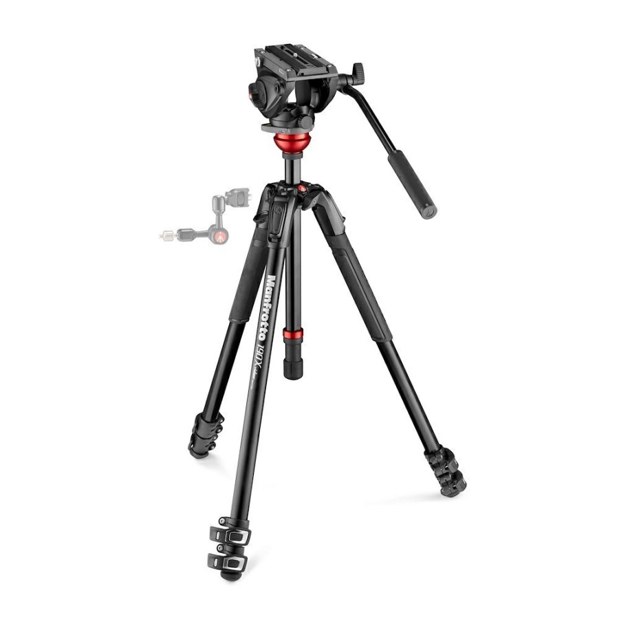 Video tripods Manfrotto | 500 Fluid Video Head Flat Base With 190X Video Alu Tripod